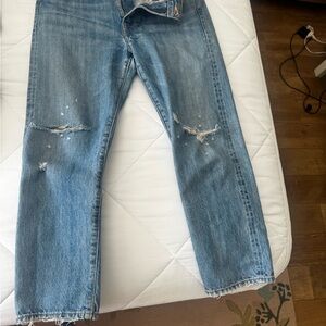 Vince Women’s Distressed Jeans, size 27, 25” inseam